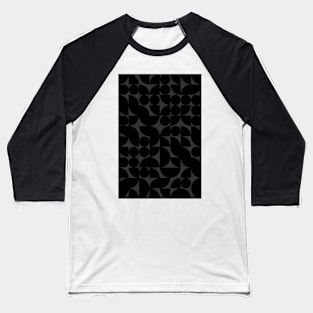 Black Colored Geometric Pattern - Shapes #3 Baseball T-Shirt